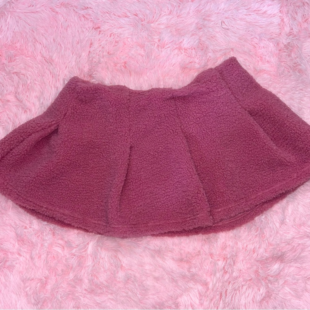 Pink Fleece Skater Skort - Medium
